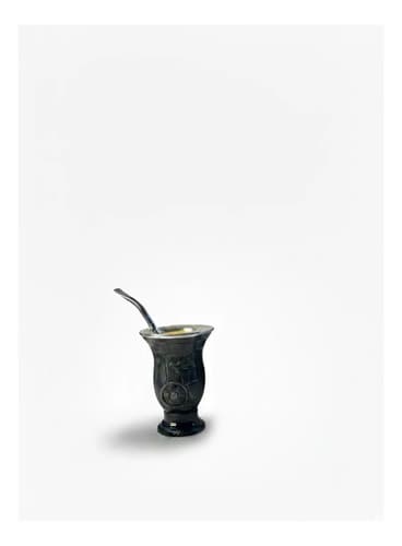 Kit Chimarrão Cuia Bomba Inox Porta Erva 500g Cinza