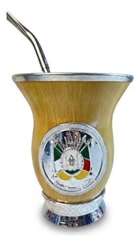 Cuia De Chimarrão Em Porongo Natural Com Bomba Inox